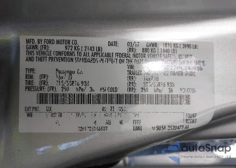 2017 Ford Focus Se from USA, damaged, VIN 1FADP3F27HL240959